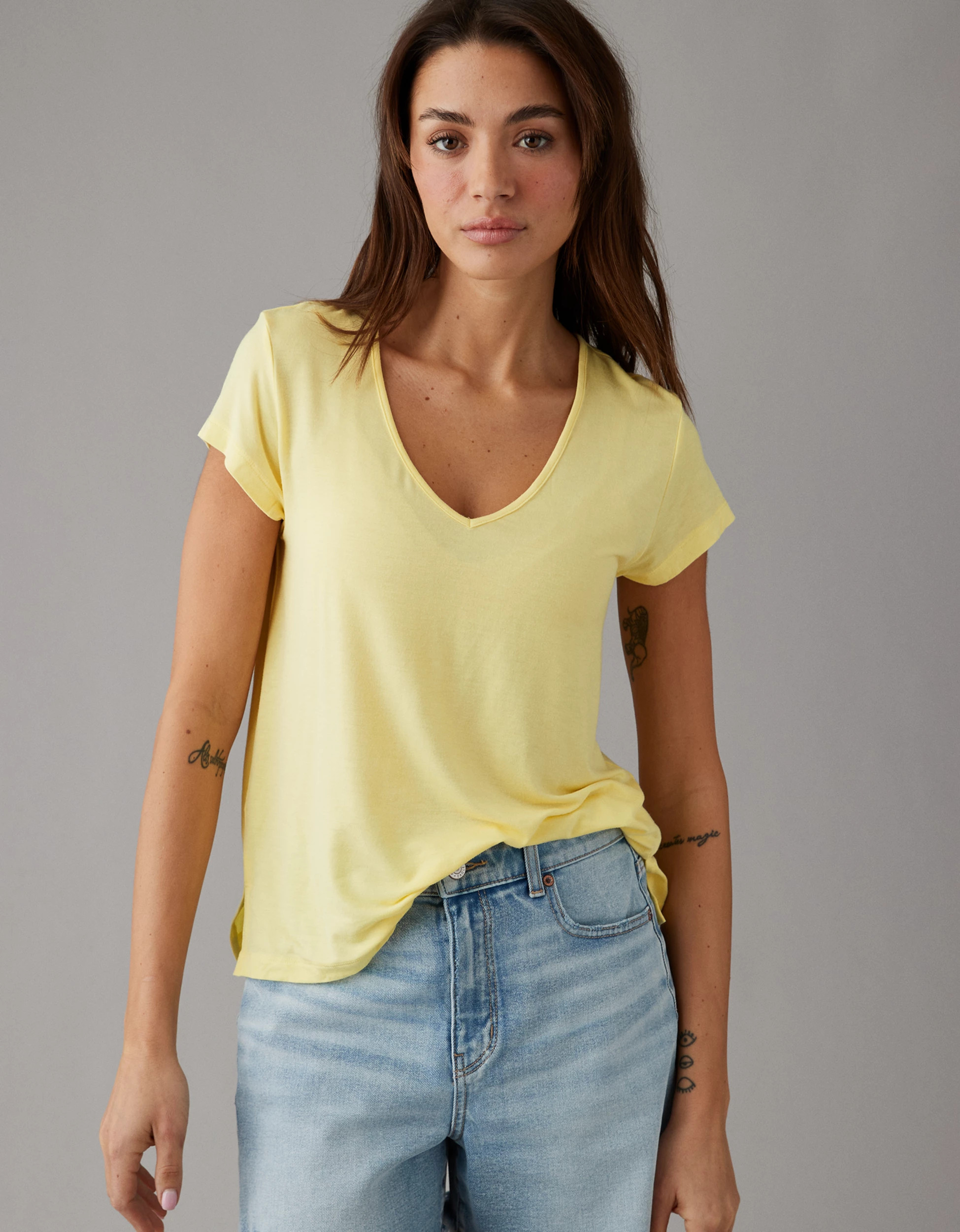 AE Soft & Sexy V-Neck T-Shirt | American Eagle Outfitters (US & CA)
