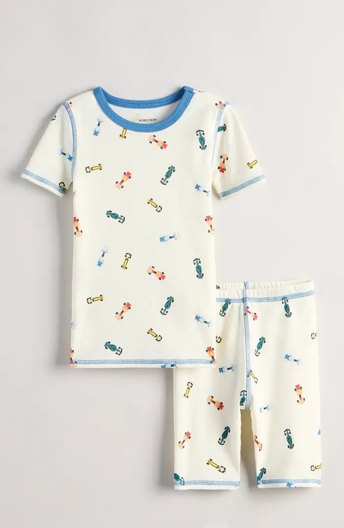 Kids' Glow in the Dark Fitted Two-Piece Short Pajamas | Nordstrom