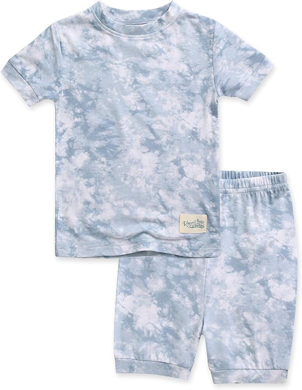 VAENAIT BABY Bamboo Cool Fabric 12M-8Y Toddler Kids Girls Boys Tie Dye Soft Short Pjs Summer Paja... | Amazon (US)