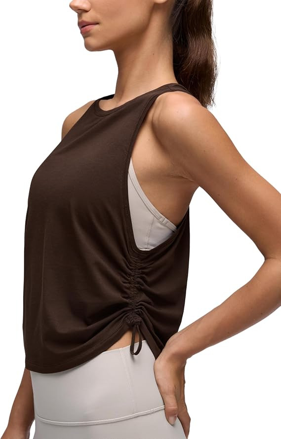 CRZ YOGA Pima Cotton Ruched Tank Top | Amazon (US)