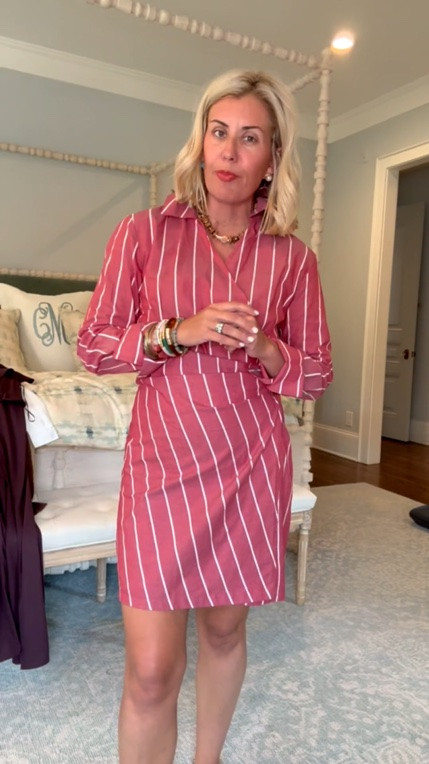 Oh the cuteness of this wrap dress! I’m in small dress and 7 flats (size 1 down). 

*code mixandmatch for 25% off Erin McDermott

#LTKdayinmylife #LTKPetite #LTKOver40