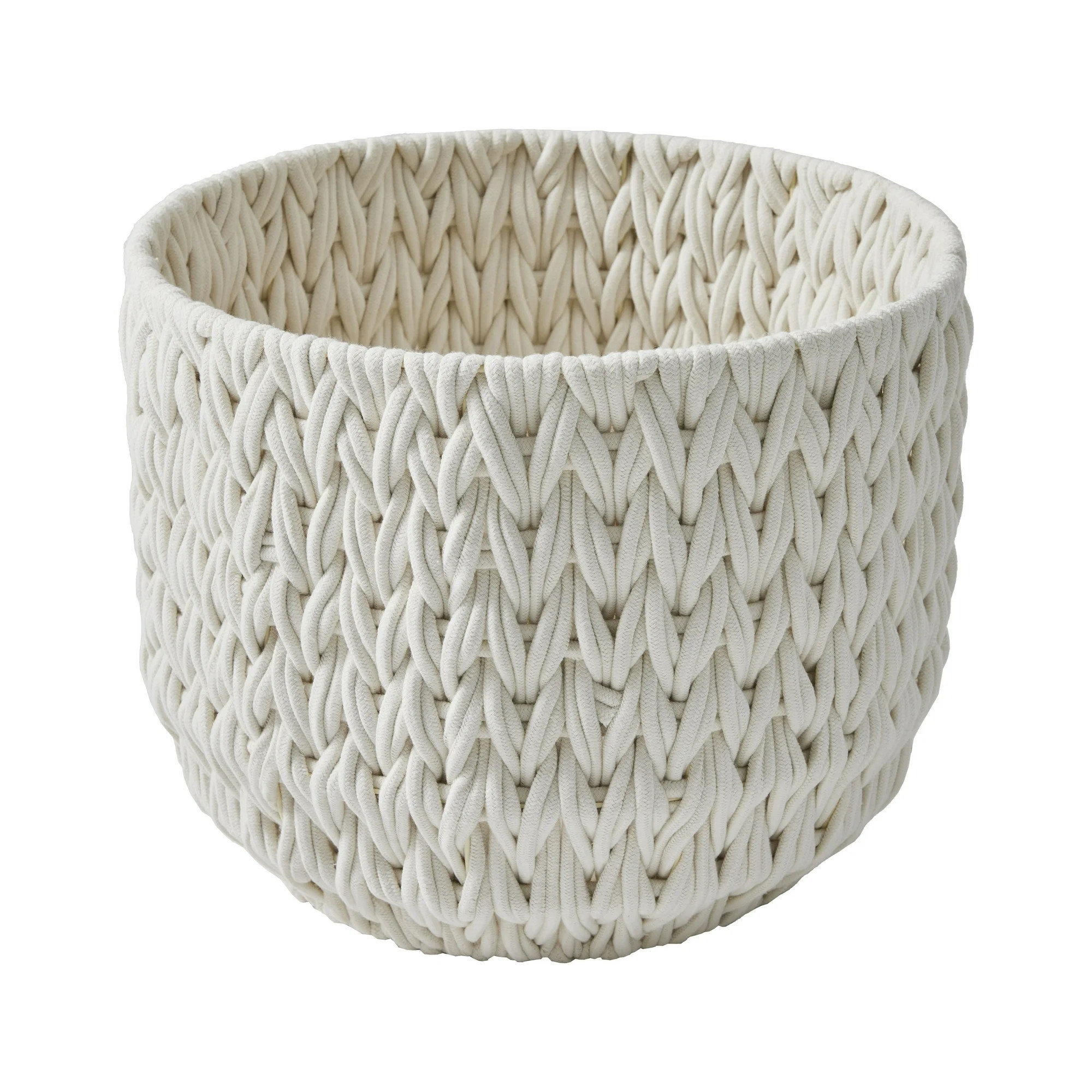 Better Homes & Gardens Closed Weave Rope Basket, Vanilla Dream | Walmart (US)