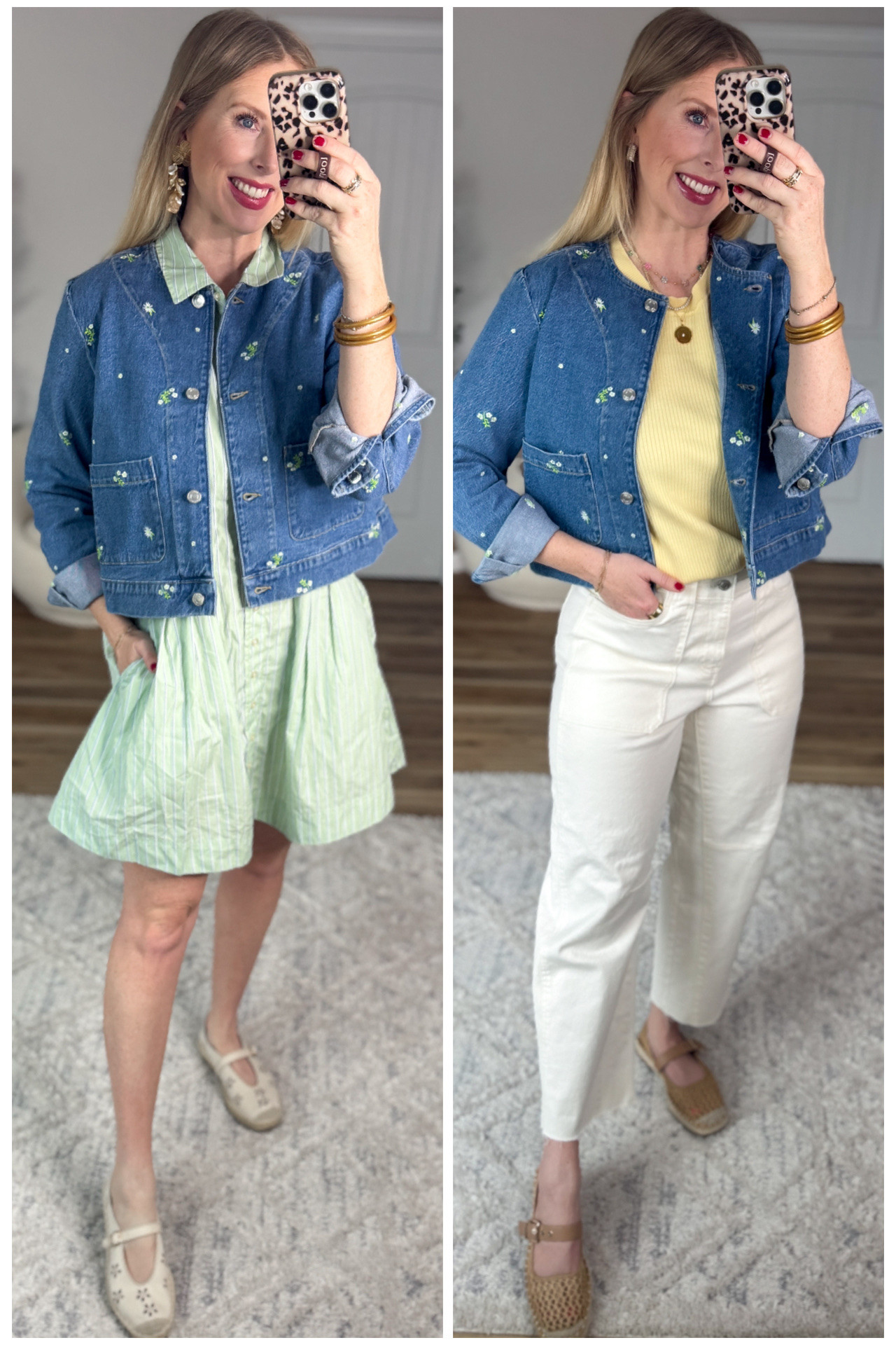 2 ways to style this floral embroidered denim jacket from Walmart! 

#LTKgrwm #LTKWorkwear #LTKootd
