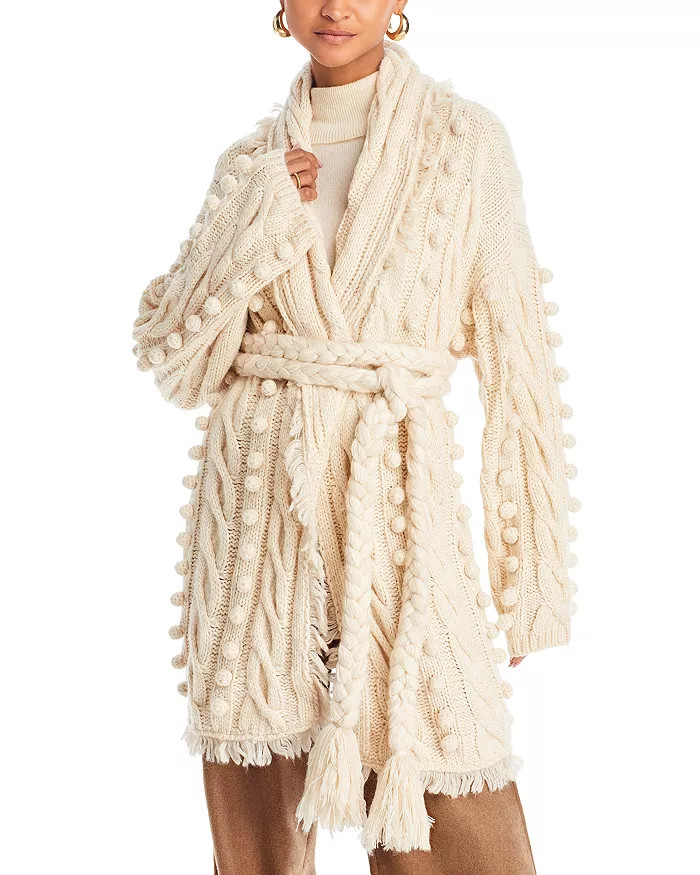 Cable Knit Belted Cardigan Sweater | Bloomingdale's (US)