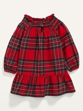 Plaid Flannel Long-Sleeve Dress for Baby | Old Navy (US)