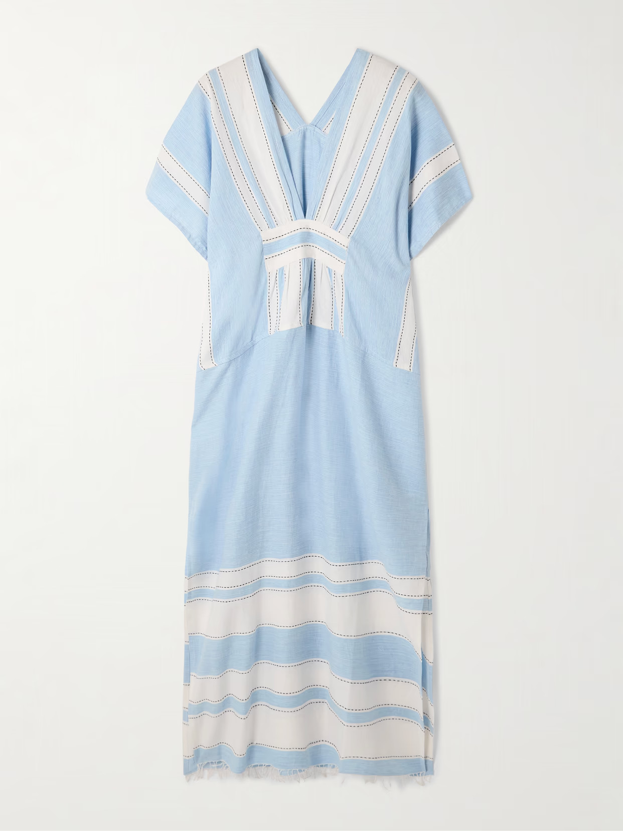 lemlem - Gasira Striped Cotton-blend Maxi Dress - Blue | NET-A-PORTER (US)