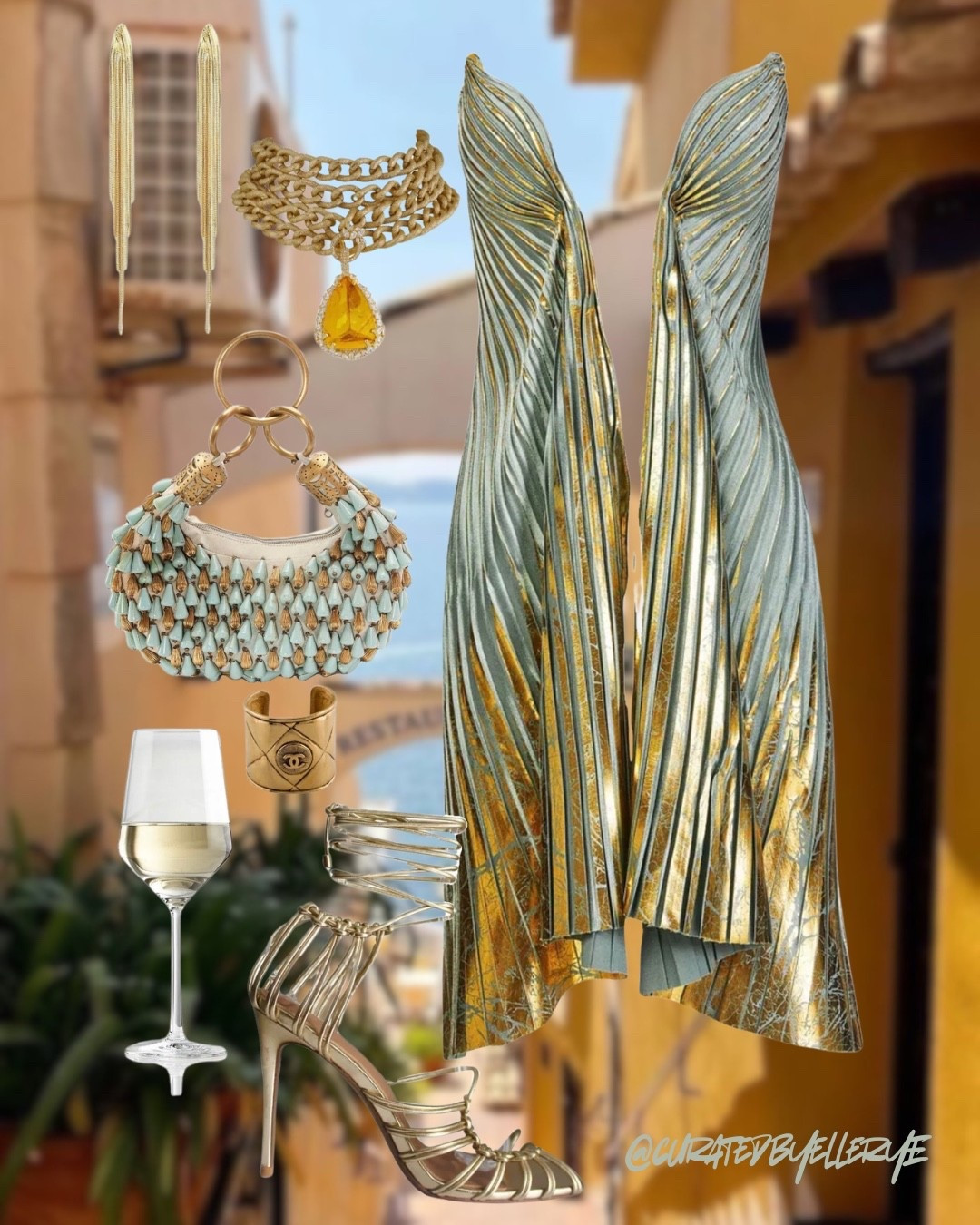 Necklace is Anayah Jewelry , dress is Maticevski, bag is Chloe