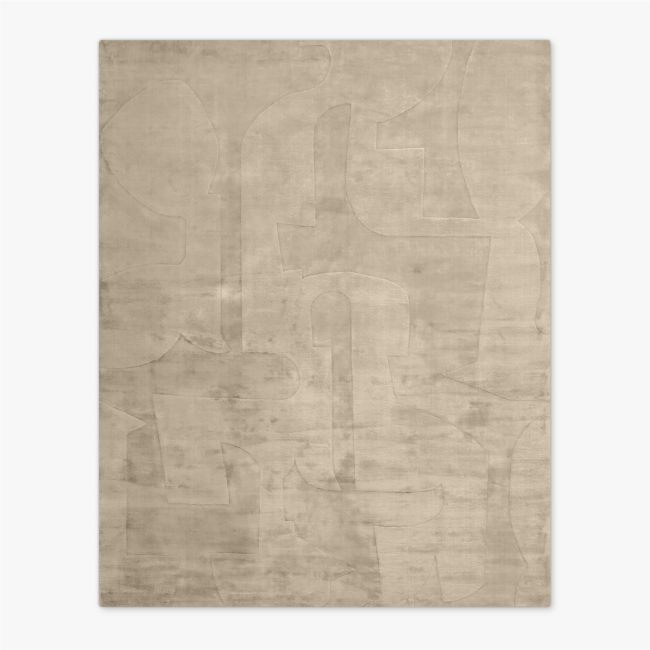 Eleyne Handloomed Coco Brown TENCEL™ Lyocell Area Rug 8'x10' | CB2