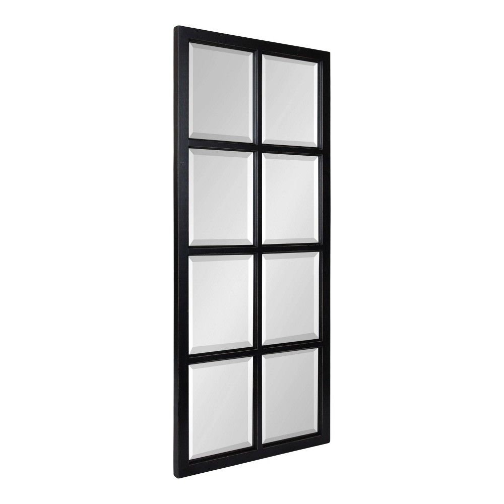 18"" x 42"" Hogan Windowpane Wall Mirror Black - Kate & Laurel All Things Decor | Target