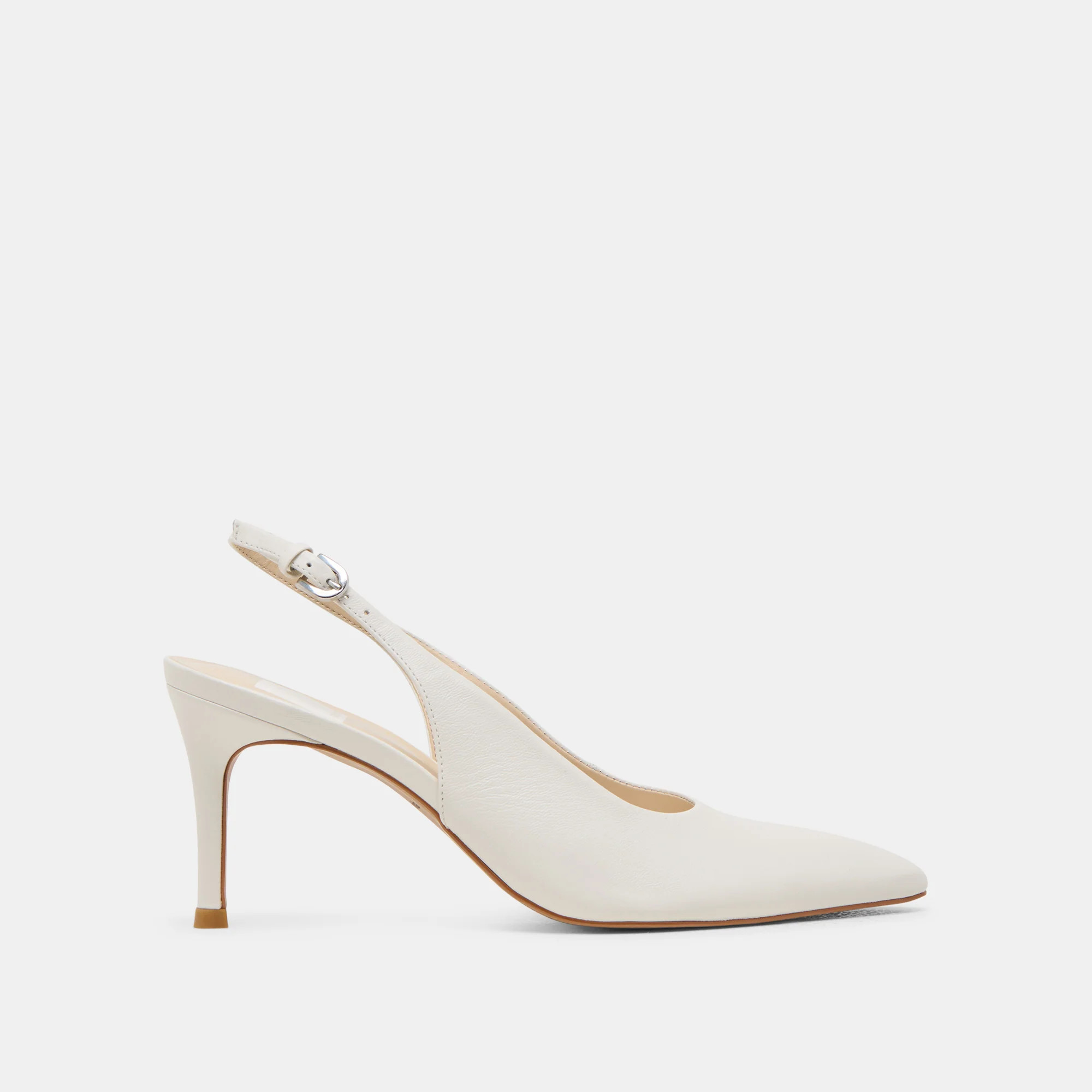 ELASI HEELS WHITE LEATHER | DolceVita.com