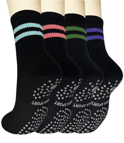 Pilates Socks with Grips for Women Grippy Woman Socks Cute Barre Yoga Socks for Women Non Slip Socks | Amazon (US)