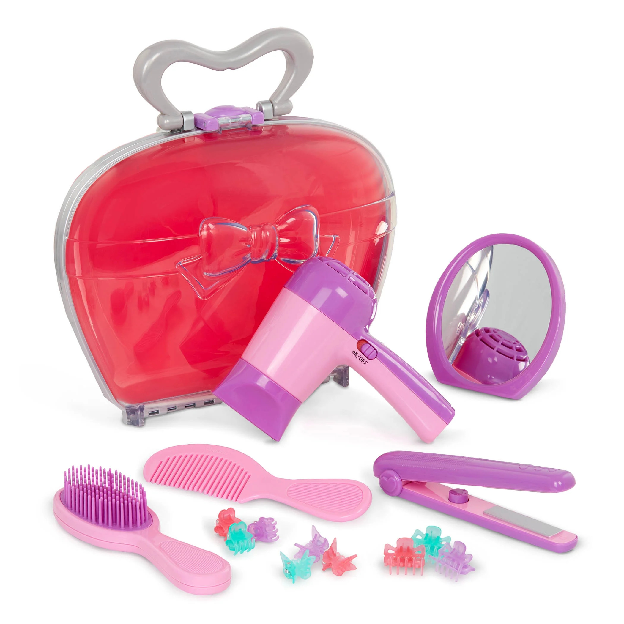 Battat Beauty Shop Toy Hairdressing Set with 15 Accessories, Toddler and Preschool Toys | Walmart (US)