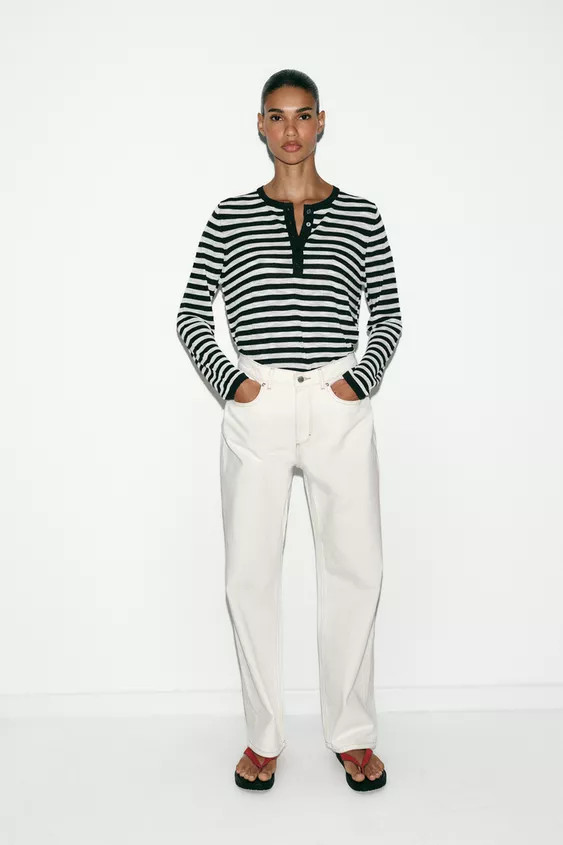 JEANS Z.03 STRAIGHT HIGH-WAIST LONG LENGTH | Zara UK