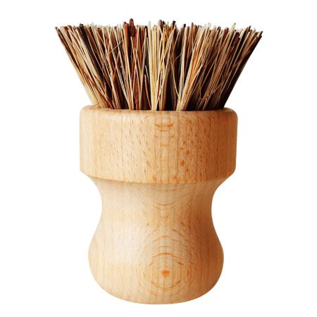 Natural Dish Scrub Brush Wooden Beech Plate Cleaning Scrub Brush Firm Sisal Bristles Brush for Indoo | Walmart (US)