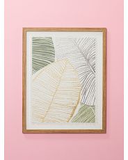 24x30 Foil Palm Art Under Glass | HomeGoods