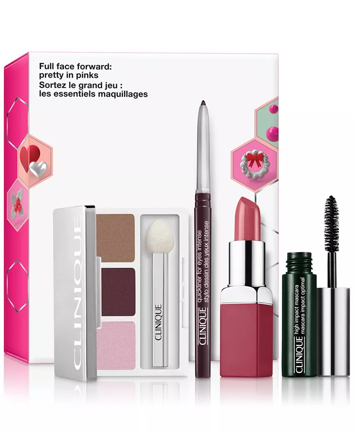 Clinique 4-Pc. Full Face Forward Pretty In Pinks Makeup Set & Reviews - Makeup - Beauty - Macy's | Macys (US)