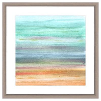 18&#34; x 22&#34; Matted to 2&#34; Pastel Paint Brushes I Picture Framed Brown - PTM Images | Target