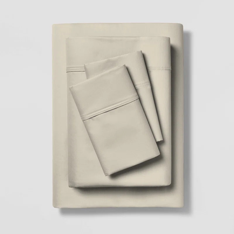 100% Cotton Lightweight Percale Weave Sheet Set | Wayfair North America