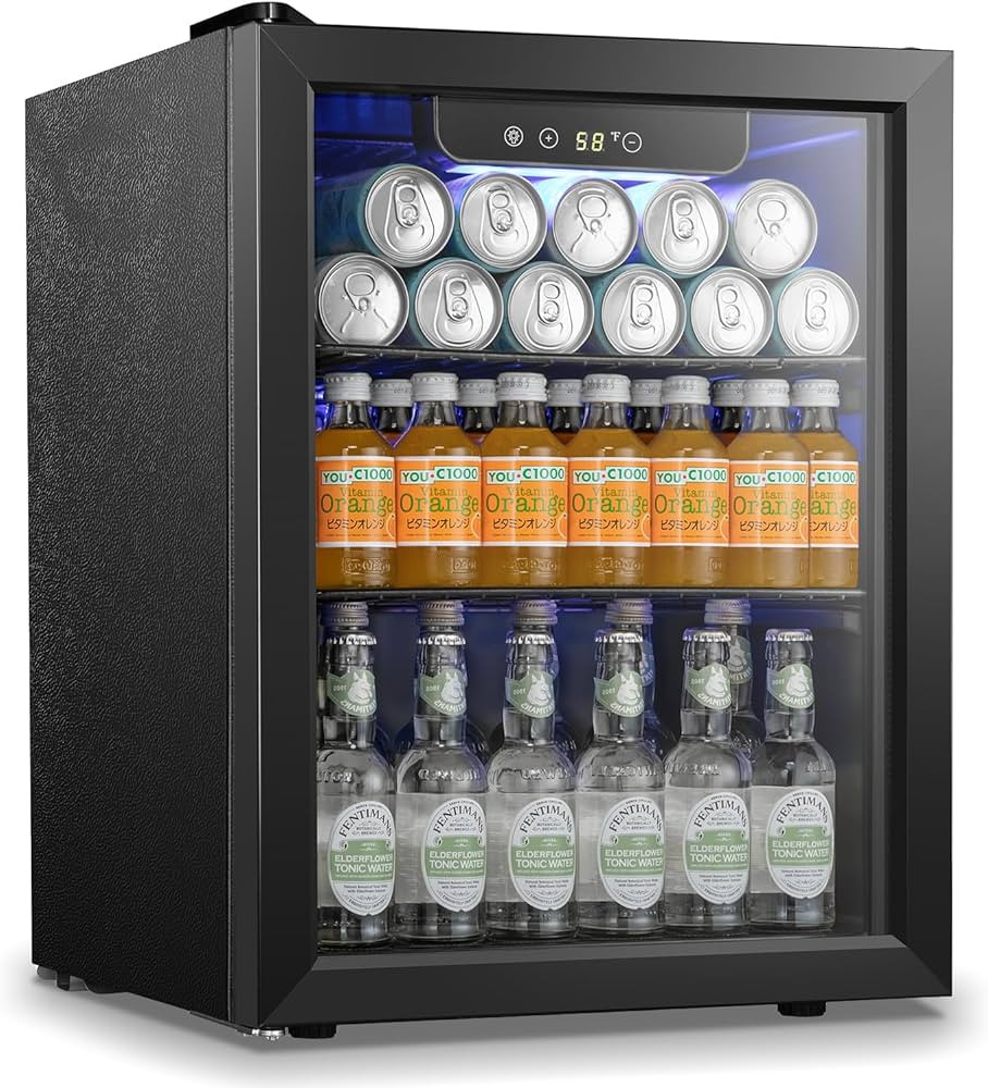 Antarctic Star Beverage Refrigerator Cooler 68 Can, Mini Fridge with Glass Door for Beer Drinks W... | Amazon (US)