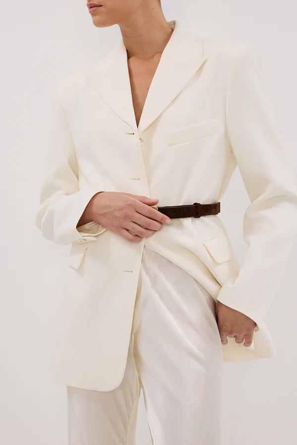 MYKA CREAM SATIN PANT | DISSH