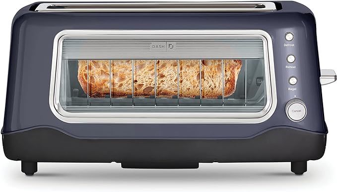 DASH Clear View Toaster: Extra Wide Slot Toaster with See Through Window - Defrost, Reheat + Auto... | Amazon (US)