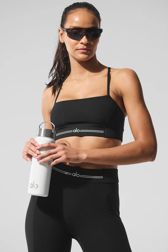 Alosoft Relay Bra - Black/White | Alo Yoga (US)
