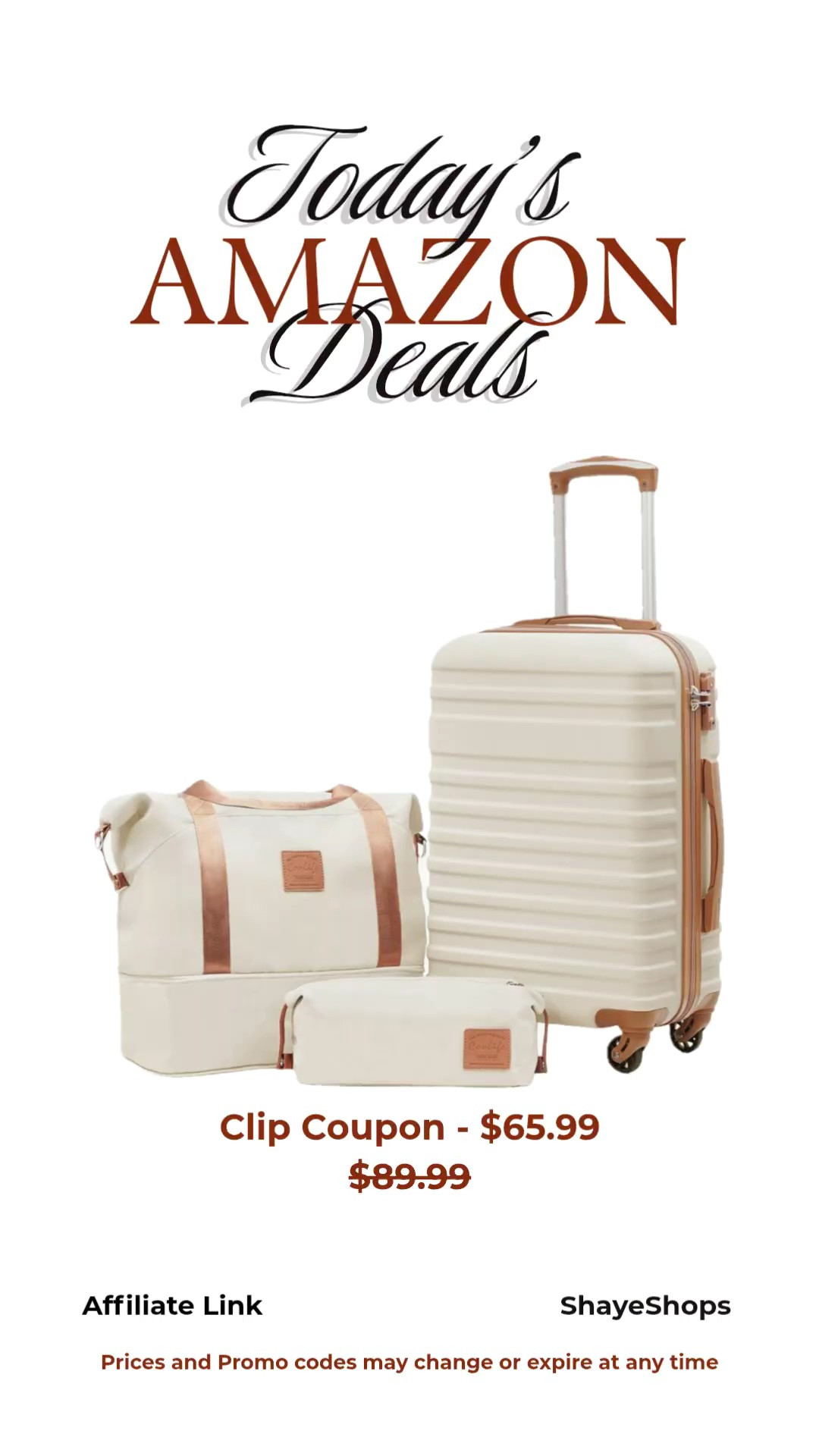 Coolife 3 Piece Luggage Set Carry On Suitcase with Hardside Durable TSA Lock Spinner Wheels. The luggage offers plenty of space for a week's worth of clothing and can store various items from shoes to makeup, making it perfect for quick weekend trips.Travel, summer vacation, beach trip

#LTKSaleAlert #LTKTravel #LTKdayinmylife