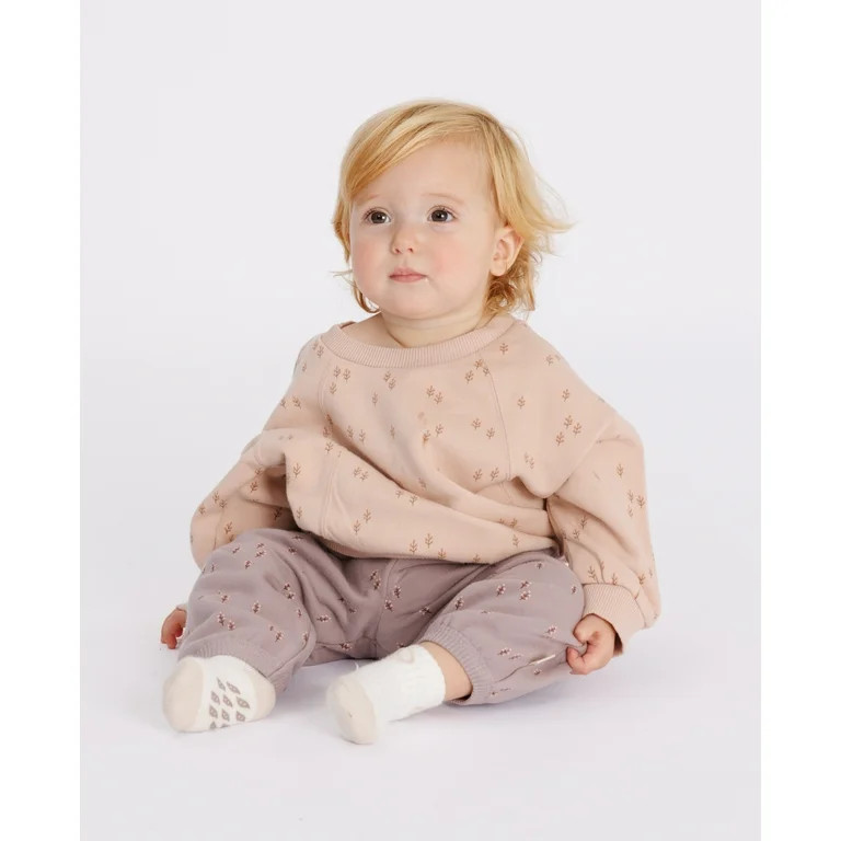 easy-peasy Baby Terry Cloth Sweatshirt and Sweatpants Outfit Set, 2-Piece, Sizes 0-24M | Walmart (US)