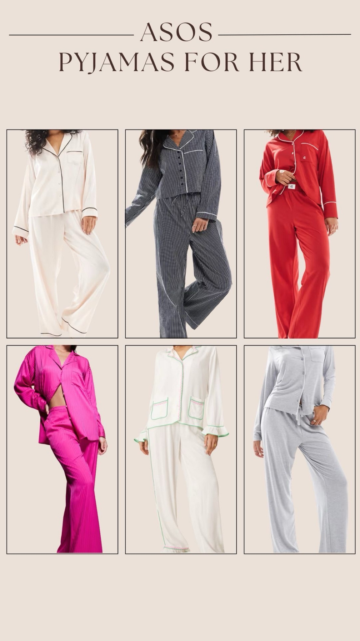 Pyjamas on ASOS perf for your bestie, mum, sister or to put on your own Christmas list 🫶🏼🎄

#LTKgiftguide #LTKwinter #LTKuk