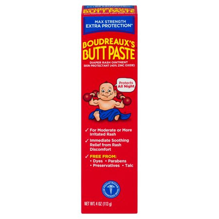 Boudreaux's Butt Paste Maximum Strength Diaper Rash Ointment, 4 oz | Walmart (US)