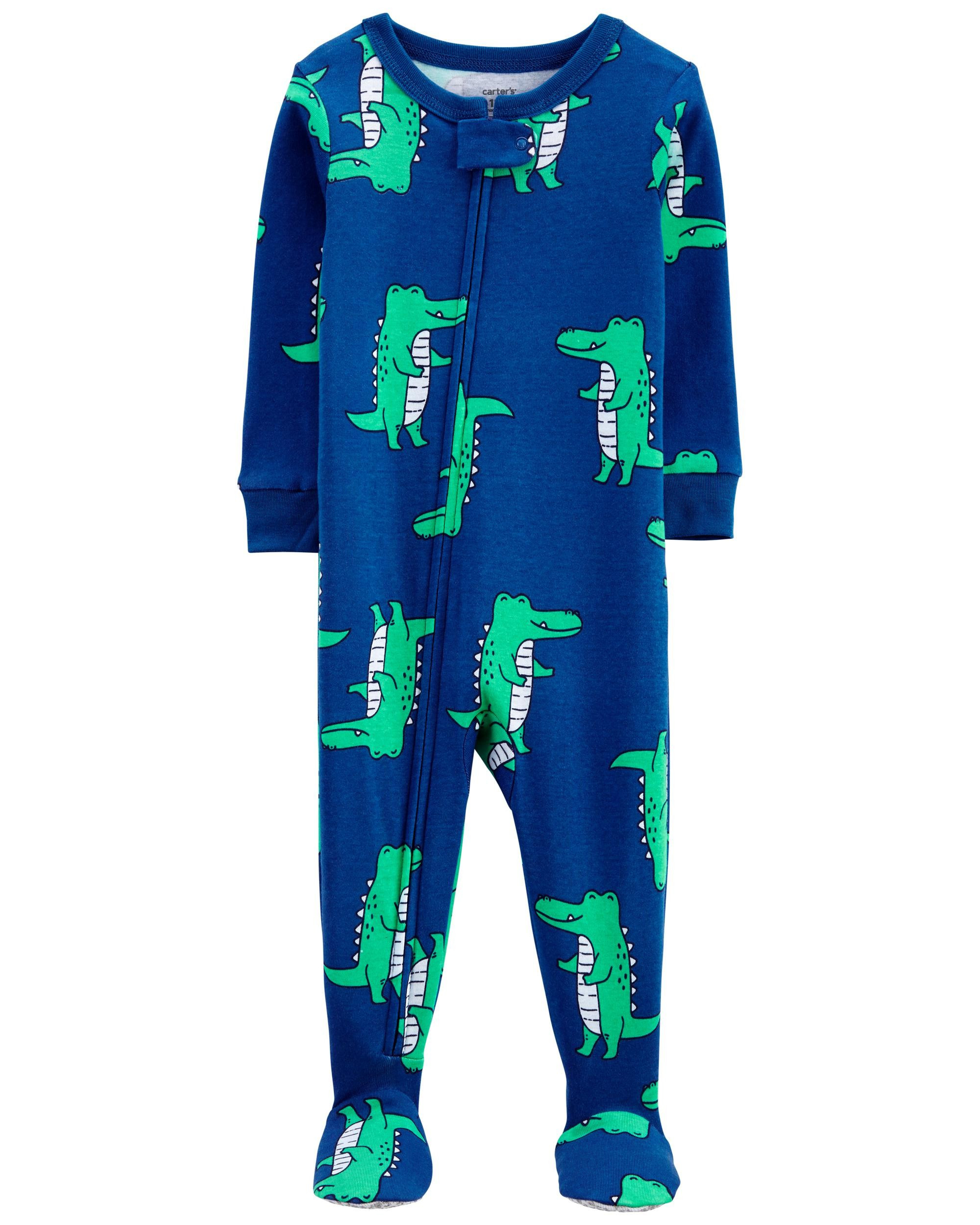 1-Piece Alligator 100% Snug Fit Cotton Footie PJs | Carter's