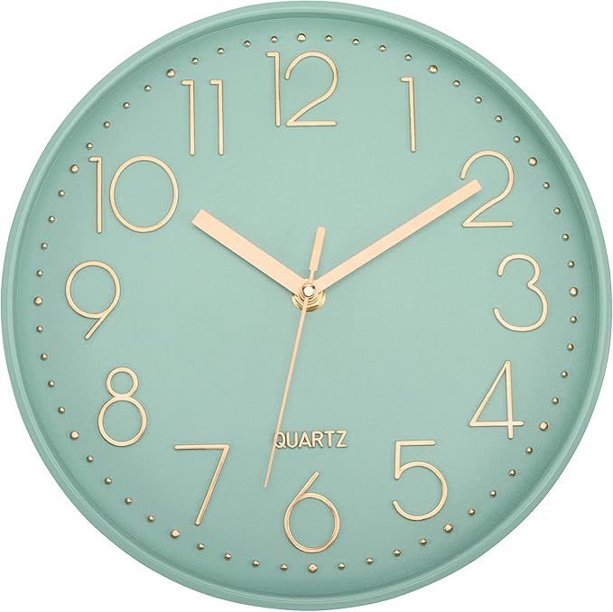 Lumuasky Modern Wall Clock, Silent Non-Ticking Battery Operated Decorative Clock for Living Room ... | Amazon (US)