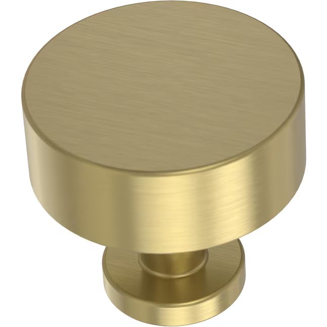 Brainerd Flared Crib 1-3/16-in Modern Gold Round Modern Cabinet Knob | Lowe's