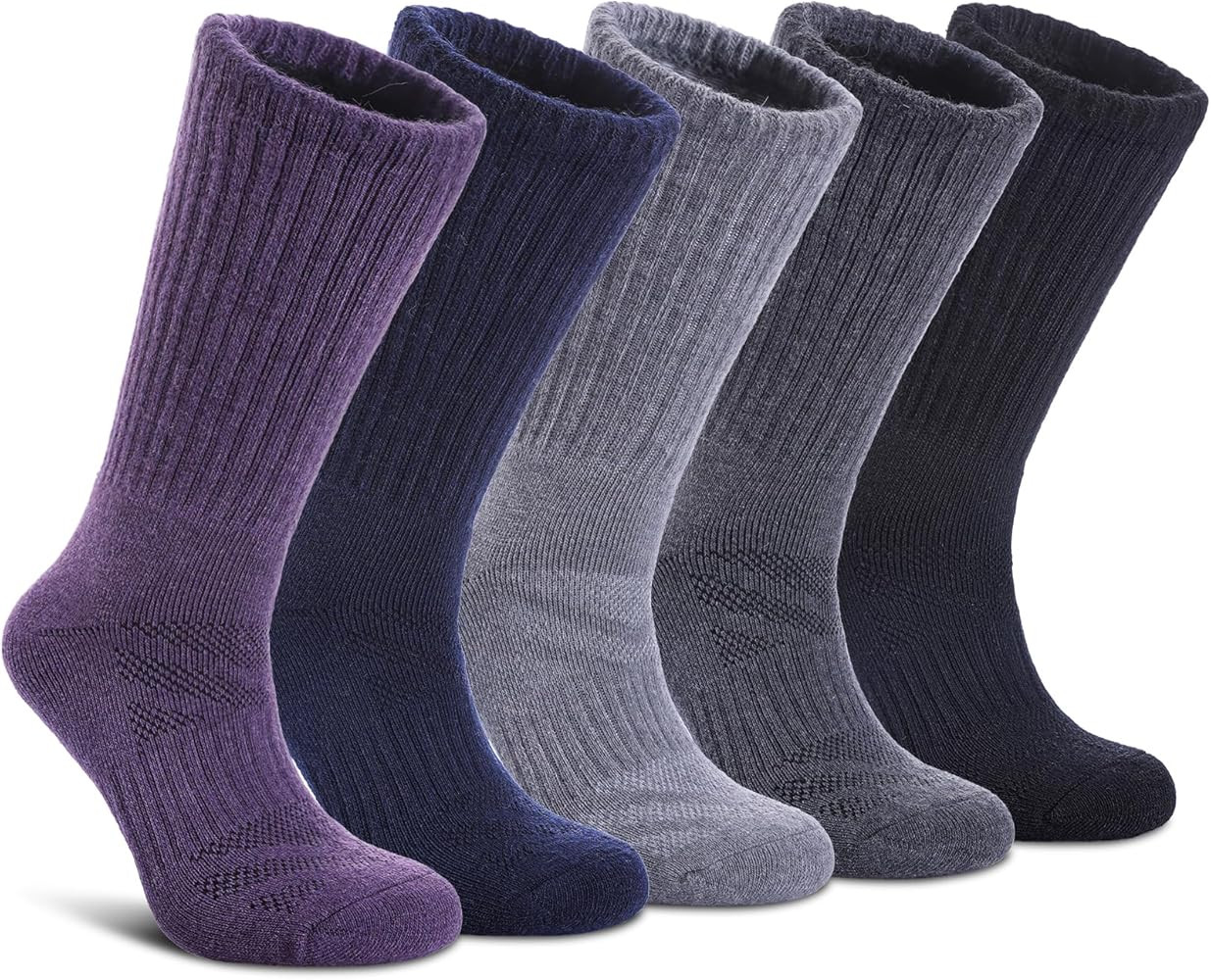 LANLEO Merino Wool Hiking Socks for Women Men Thermal Winter Warm Thick Cushion Moisture Wicking ... | Amazon (US)