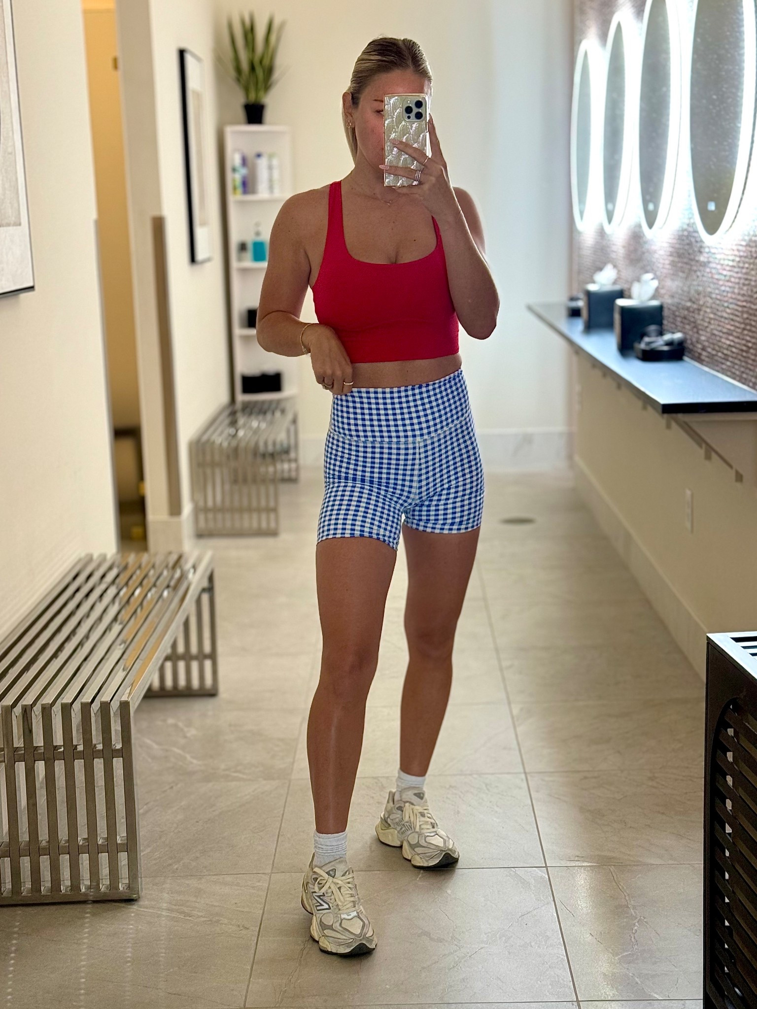 Wearing a medium in top and small in bottoms ✨🤍🇺🇸