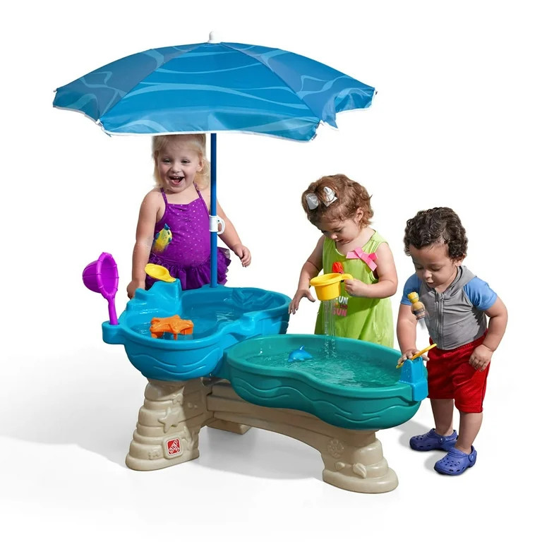 Step2 Spill & Splash Seaway Blue Plastic Water Table for Toddlers with 10-piece Playset | Walmart (US)