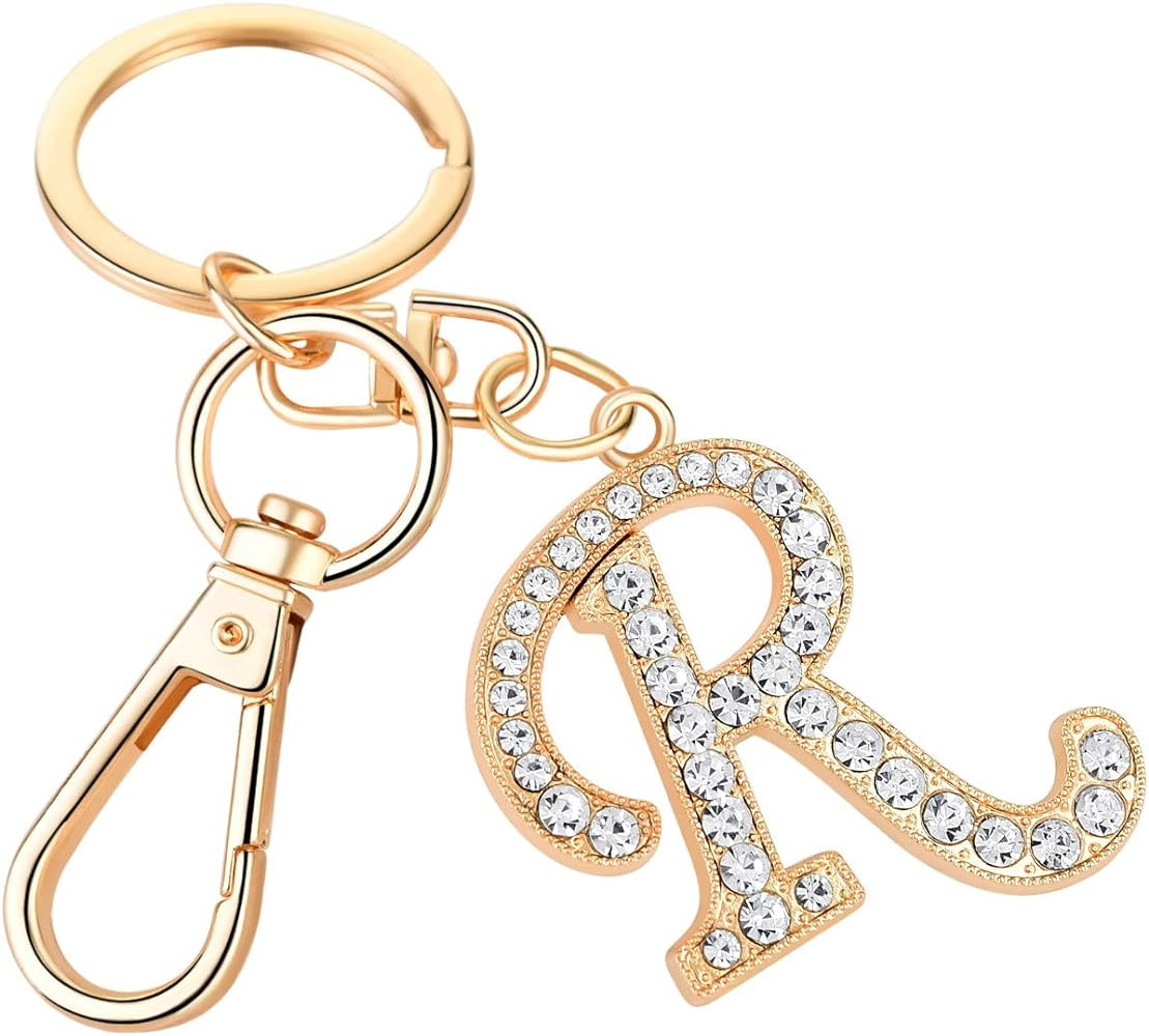 AlphaAcc Keychain for Women Purse Charms for Handbags Crystal Alphabet Initial Letter Pendant wit... | Amazon (US)