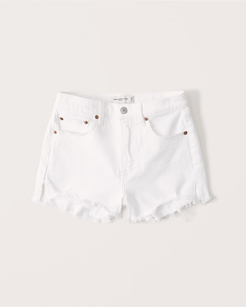 Curve Love Mid Rise Mom Shorts | Abercrombie & Fitch (US)
