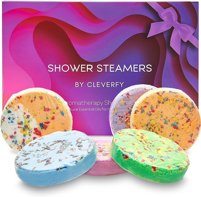 Cleverfy Shower Steamers Aromatherapy - Variety Pack of 6 Shower Bombs with Essential Oils. Relax... | Amazon (US)