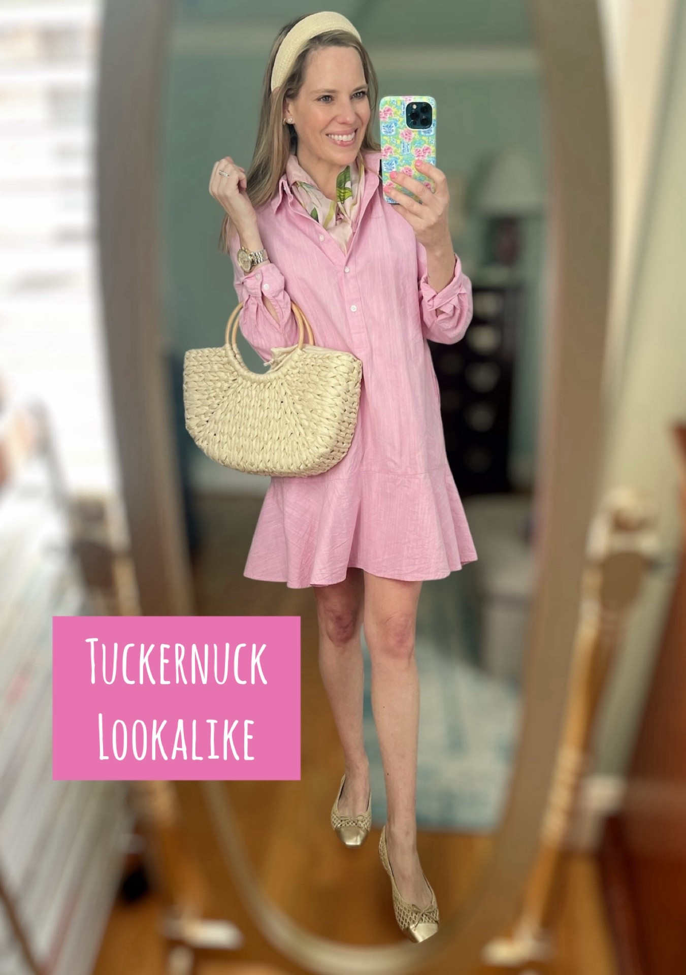 Tuckernuck Lookalike Pink Shirtdress – Classic, Preppy & Chic! 🎀✨

This pink button-front shirtdress is the ultimate Tuckernuck lookalike at a budget-friendly price! With its classic collared design, relaxed fit, and effortless style, this dress is a spring and summer staple you’ll reach for again and again.

🌸 Outfit Details:

✔ Pink Shirtdress – A timeless, preppy piece with a feminine, flirty touch
✔ Neutral Woven Headband – Adds a chic, polished look
✔ Gold Cutout Flats – Comfortable yet stylish for all-day wear
✔ Silk Scarf Accent – A touch of Parisian flair
✔ Straw Tote Bag – Perfect for brunch, vacations, and warm-weather outings

🌿 How to Style:

🌷 Pair with white sneakers or sandals for an effortless casual look
🌷 Add gold jewelry & a woven bag for a chic, elevated outfit
🌷 Throw on a denim jacket or cardigan for cooler spring days

This versatile Tuckernuck-inspired dress is perfect for brunch, travel, beach vacations, Easter, and everyday wear!

🛍 Shop this affordable preppy look now! #LTKSpring #PreppyStyle #ClassicFashion #TuckernuckInspired #LookForLess #SpringWardrobe #EffortlessChic #FeminineStyle

#LTKFindsUnder50 #LTKFindsUnder100 #LTKOver40