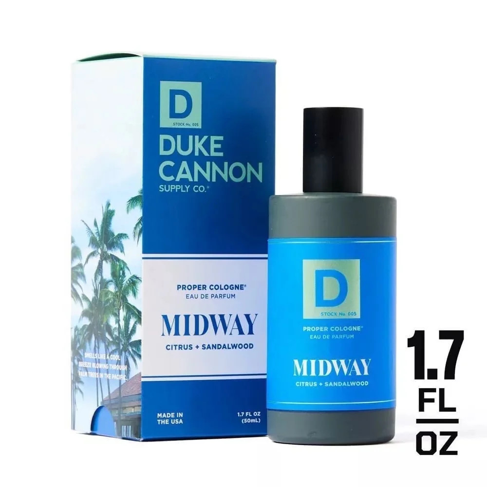 Duke Cannon Men's Midway Proper Cologne - Citrus + Sandalwood Scent - 1.7 fl oz | Walmart (US)