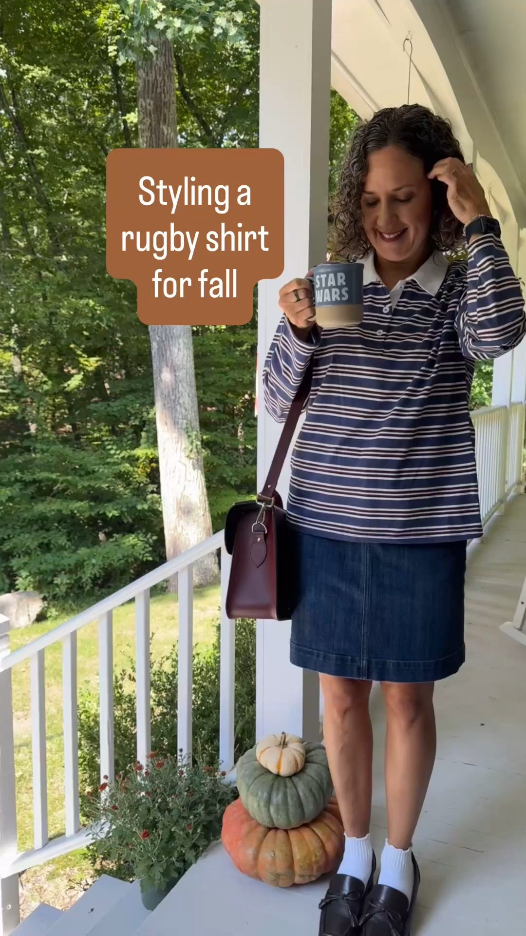 Fall trend, rugby shirts! Mine is from Macy’s 🩵

#LTKootd #LTKOver40 #LTKSeasonal