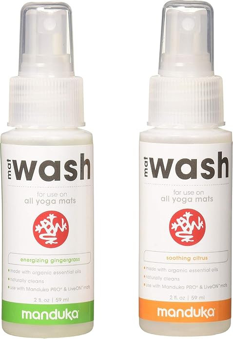 manduka Unisex 2-Pack 2 oz. Mat Wash Combo Gingergrass/Citrus One Size | Amazon (US)