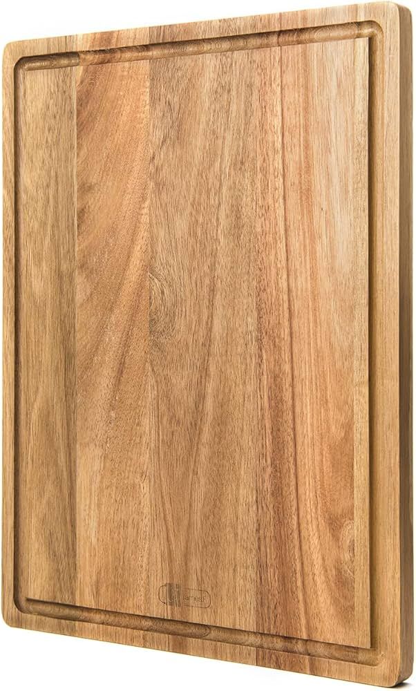 JF JAMES.F Wood Cutting Board, 16 x 12 Inch Acacia Wood Cutting Board with Juice Groove Wooden Ch... | Amazon (CA)