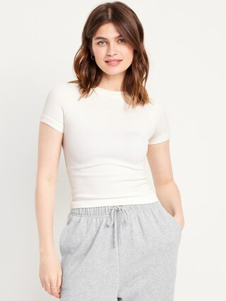 Fitted Seamless Ribbed T-Shirt | Old Navy (US)