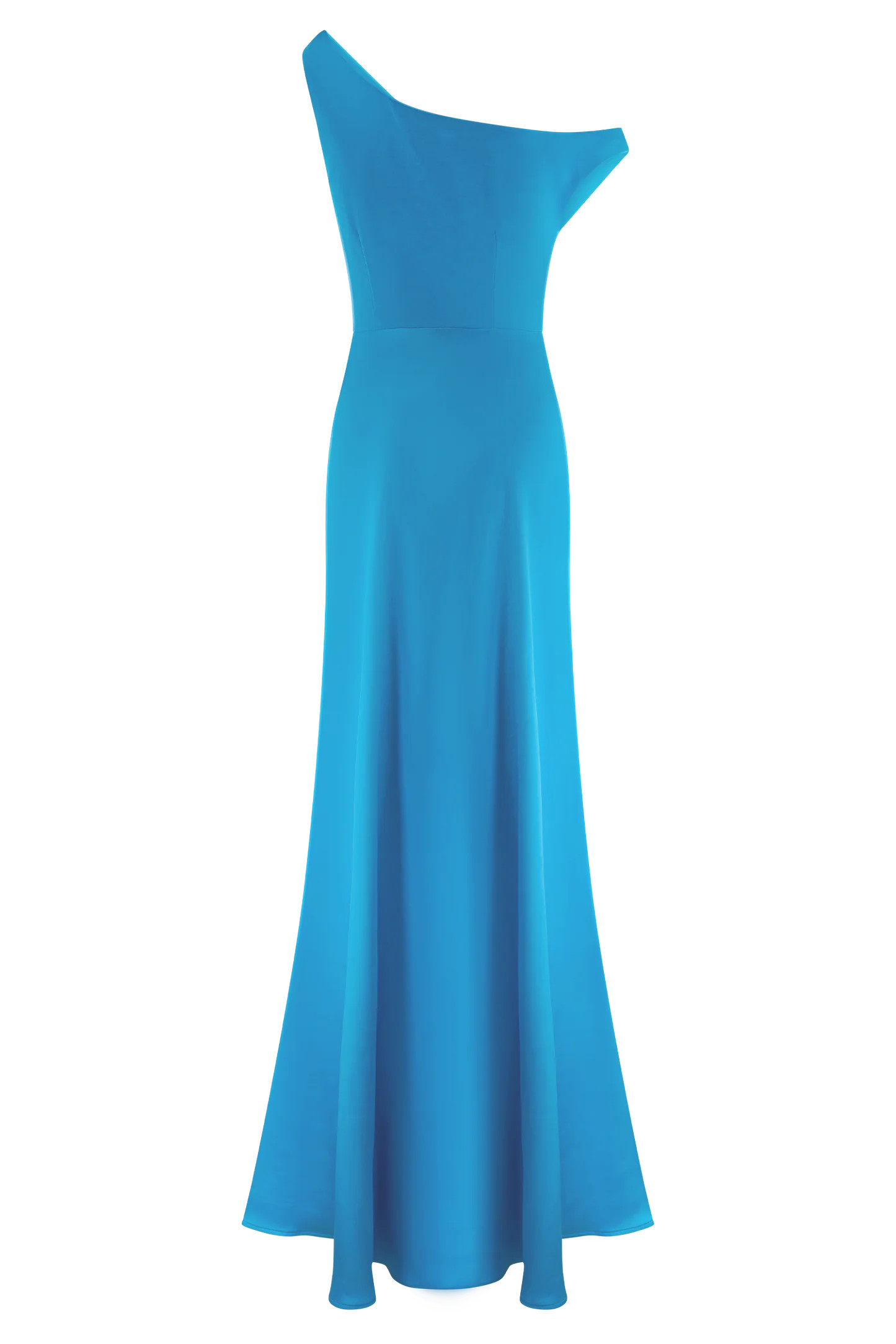 Jacinta One Shoulder Maxi Dress - Cyan Blue | MESHKI US