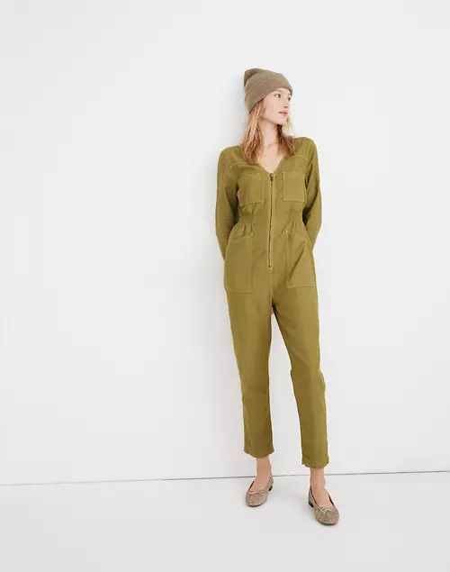 Garment-Dyed Patch Pocket Coverall Jumpsuit | Madewell