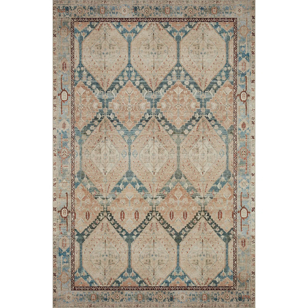 Magnolia Home by Joanna Gaines x Loloi Lenna Denim / Sand Area Rug | Wayfair North America