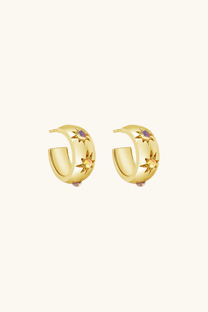 Opal Eve Hoop Earrings | Sierra Winter Jewelry
