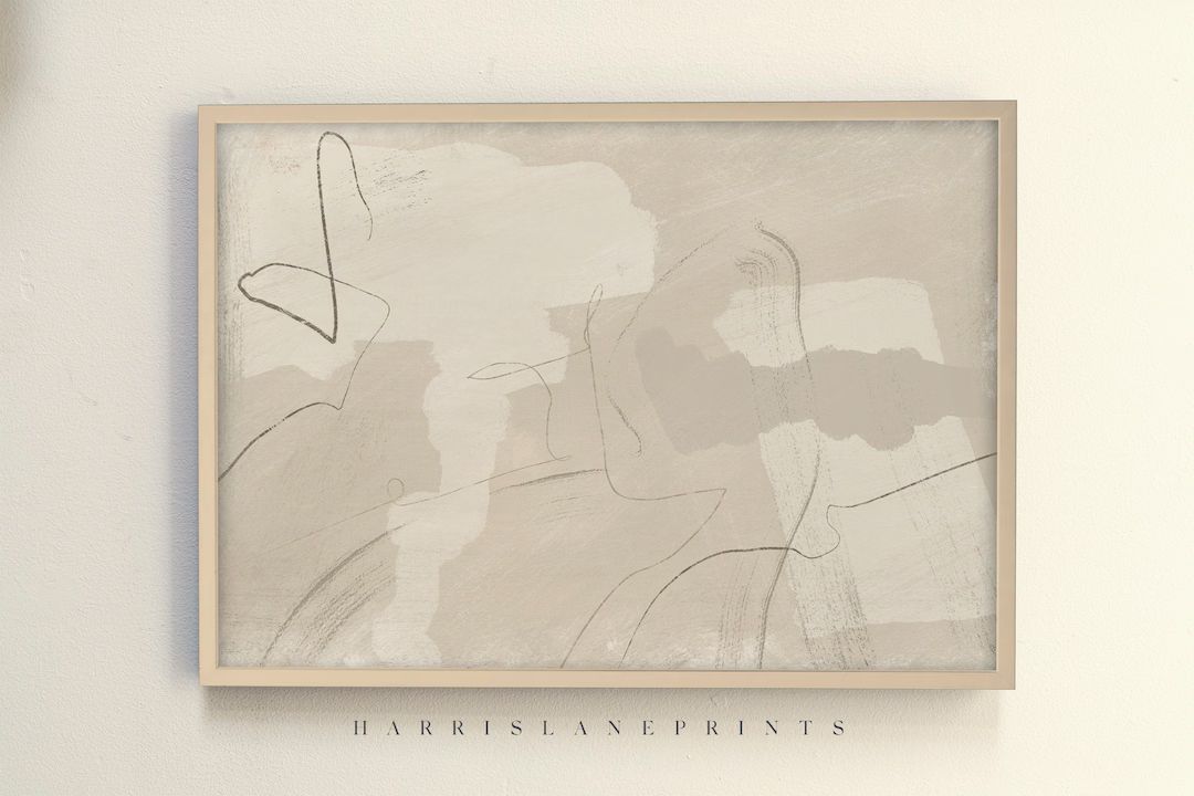 Original Art Print | "Artist Greige Abstract" | Modern | Texture | Neutral | Scribble | Farmhouse... | Etsy (US)